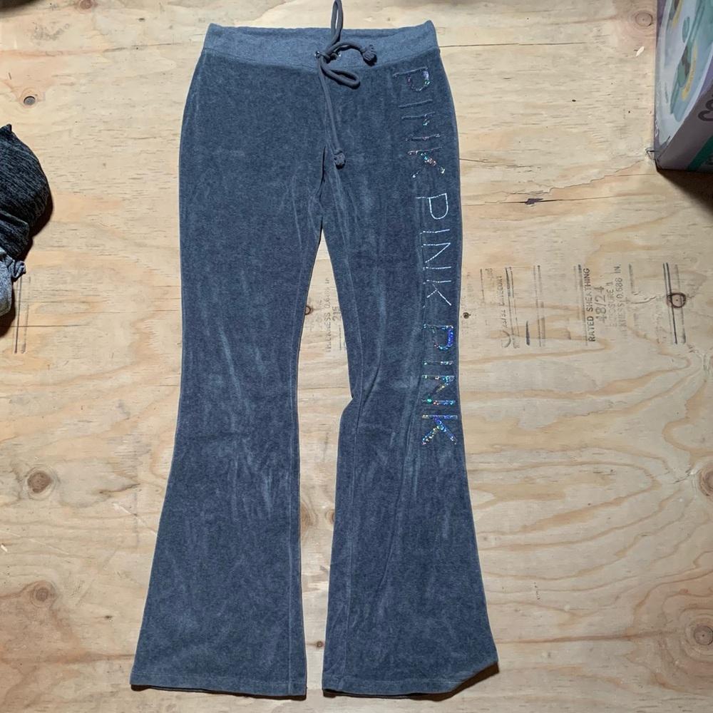 Vintage grey sequin PINK tracksuit pants